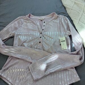 Pilcro Pink Button Down Shirt